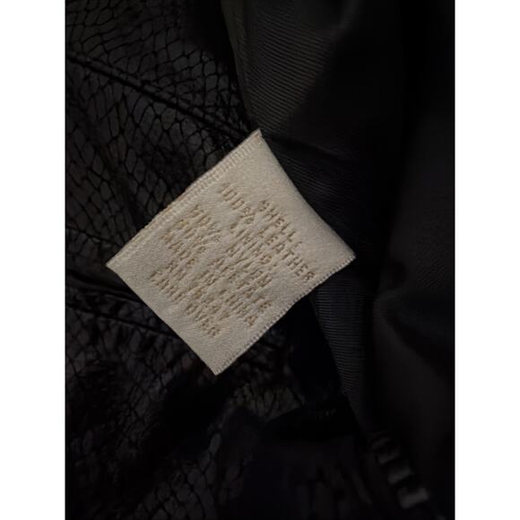 VTG Cache Y2K Black Leather Pants Snake Texture Size 4 Straight Leg Zipper Front - Picture 7 of 7